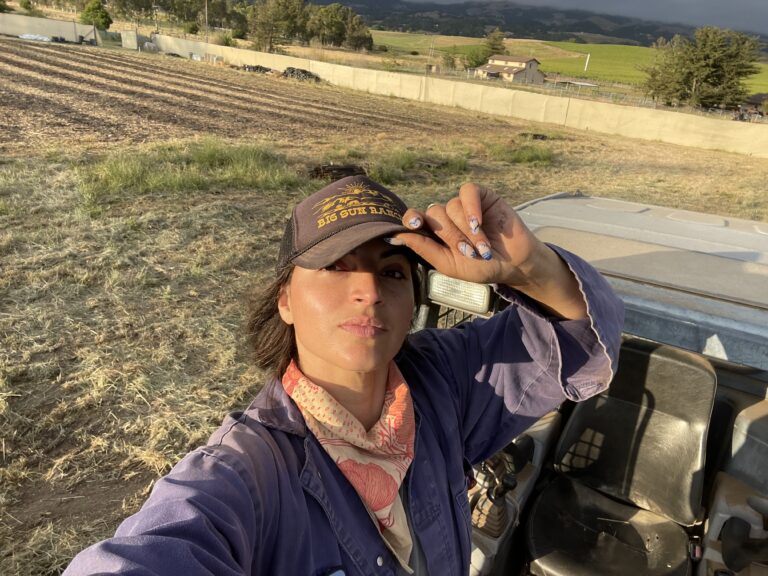 Dr. Natasha Khallouf on her farm